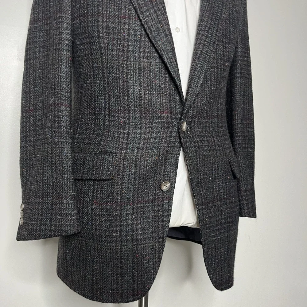 Jos. A. Bank Vintage Tweed Blazer Sport Coat 44L Multicolor 2-Button Single Vent